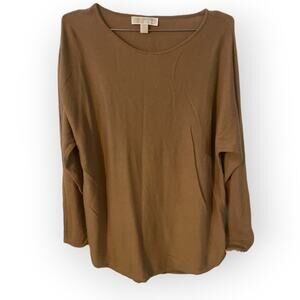 MICHAEL Michael Kors brown tunic sweater Sz L EUC